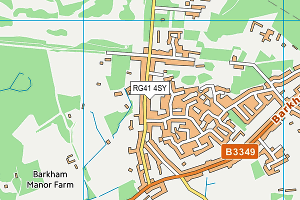 RG41 4SY map - OS VectorMap District (Ordnance Survey)