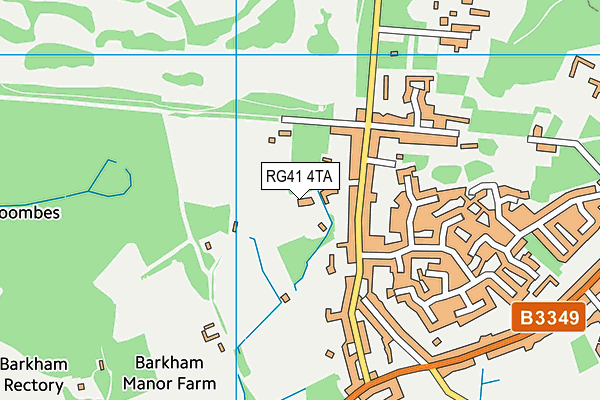 RG41 4TA map - OS VectorMap District (Ordnance Survey)