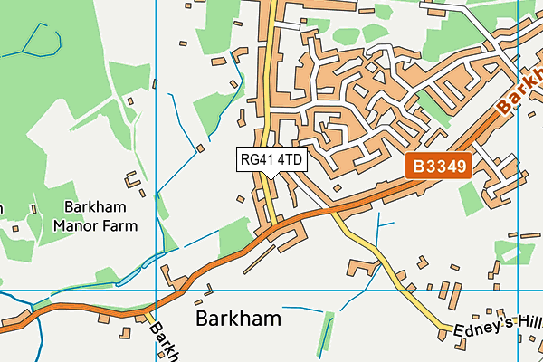 RG41 4TD map - OS VectorMap District (Ordnance Survey)