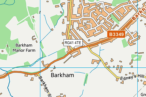 RG41 4TE map - OS VectorMap District (Ordnance Survey)