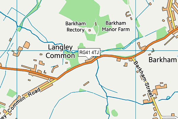 RG41 4TJ map - OS VectorMap District (Ordnance Survey)