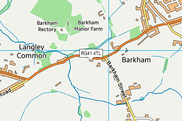 RG41 4TL map - OS VectorMap District (Ordnance Survey)