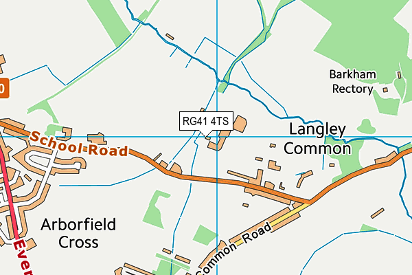 RG41 4TS map - OS VectorMap District (Ordnance Survey)
