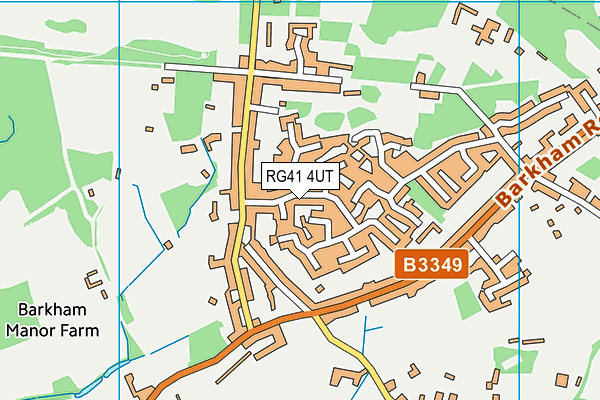 RG41 4UT map - OS VectorMap District (Ordnance Survey)