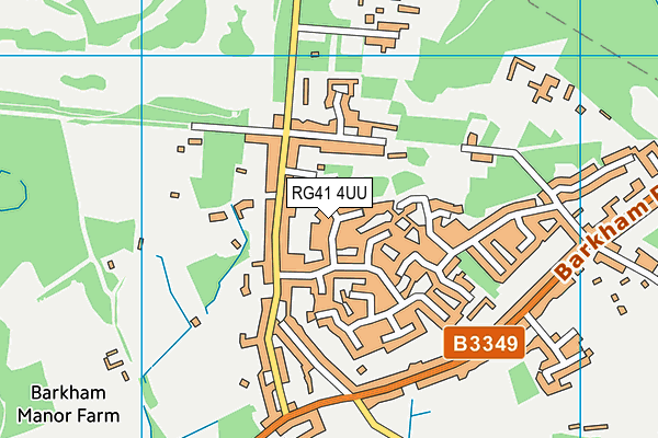 RG41 4UU map - OS VectorMap District (Ordnance Survey)