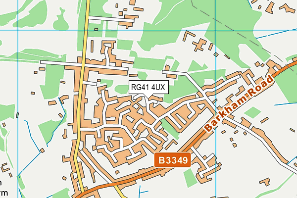 RG41 4UX map - OS VectorMap District (Ordnance Survey)