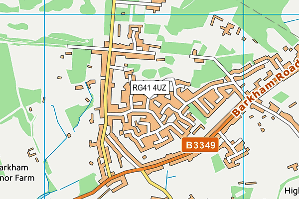 RG41 4UZ map - OS VectorMap District (Ordnance Survey)