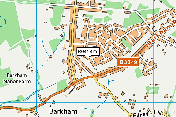 RG41 4YY map - OS VectorMap District (Ordnance Survey)