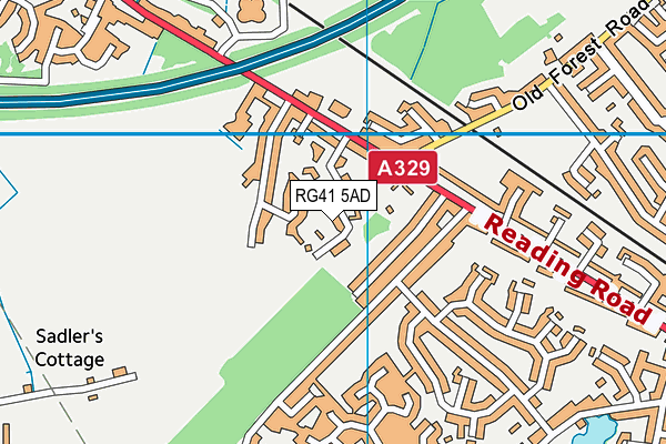 RG41 5AD map - OS VectorMap District (Ordnance Survey)