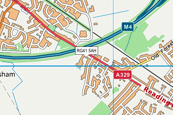 RG41 5AH map - OS VectorMap District (Ordnance Survey)