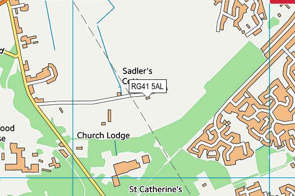 RG41 5AL map - OS VectorMap District (Ordnance Survey)