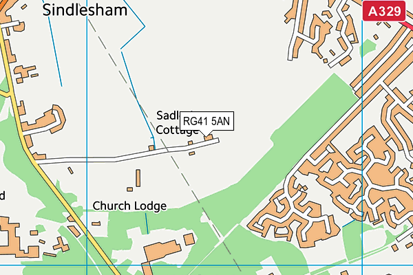 RG41 5AN map - OS VectorMap District (Ordnance Survey)