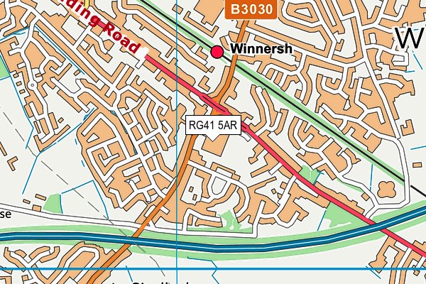 RG41 5AR map - OS VectorMap District (Ordnance Survey)