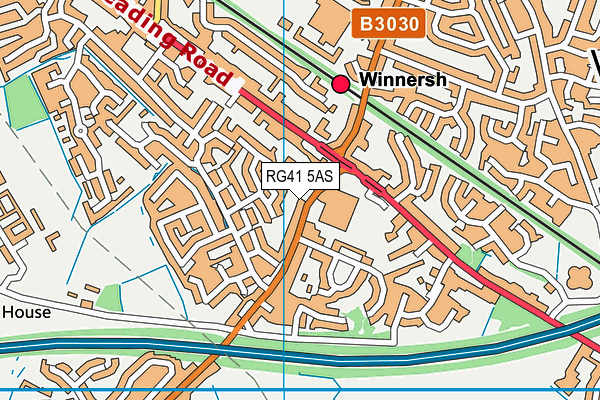 RG41 5AS map - OS VectorMap District (Ordnance Survey)