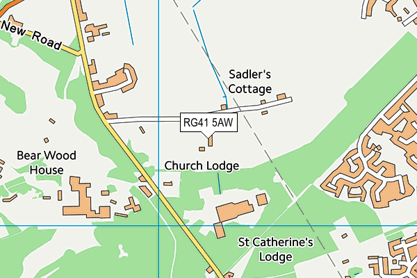 Sadlers End map (RG41 5AW) - OS VectorMap District (Ordnance Survey)