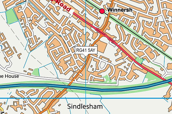 RG41 5AY map - OS VectorMap District (Ordnance Survey)