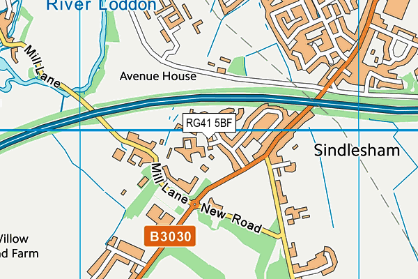 RG41 5BF map - OS VectorMap District (Ordnance Survey)