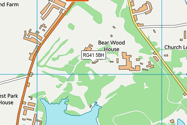 RG41 5BH map - OS VectorMap District (Ordnance Survey)