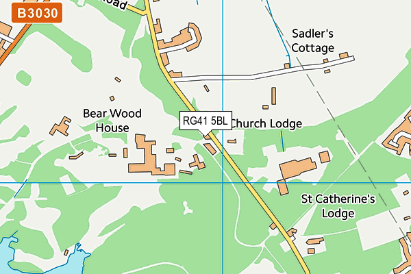 RG41 5BL map - OS VectorMap District (Ordnance Survey)