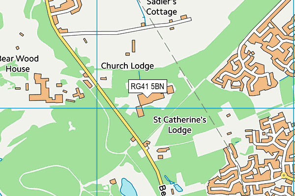 RG41 5BN map - OS VectorMap District (Ordnance Survey)