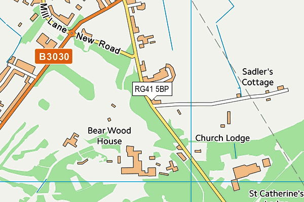 RG41 5BP map - OS VectorMap District (Ordnance Survey)