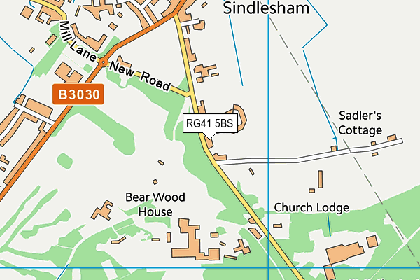 RG41 5BS map - OS VectorMap District (Ordnance Survey)