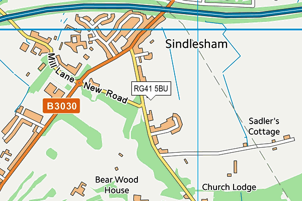 RG41 5BU map - OS VectorMap District (Ordnance Survey)