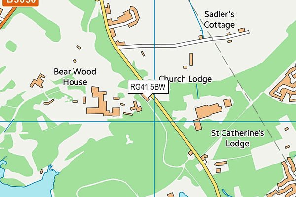 RG41 5BW map - OS VectorMap District (Ordnance Survey)