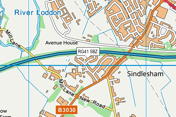 RG41 5BZ map - OS VectorMap District (Ordnance Survey)