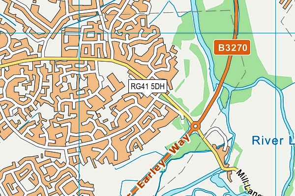 RG41 5DH map - OS VectorMap District (Ordnance Survey)