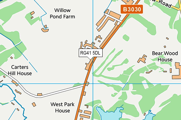 RG41 5DL map - OS VectorMap District (Ordnance Survey)