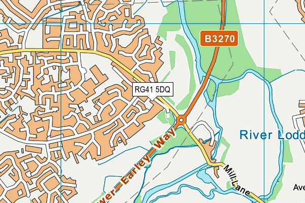 RG41 5DQ map - OS VectorMap District (Ordnance Survey)