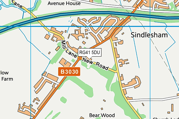 Bearwood Recreation Ground map (RG41 5DU) - OS VectorMap District (Ordnance Survey)