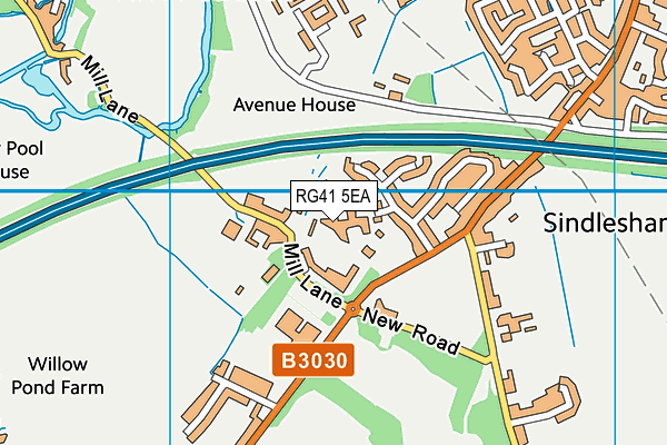 RG41 5EA map - OS VectorMap District (Ordnance Survey)