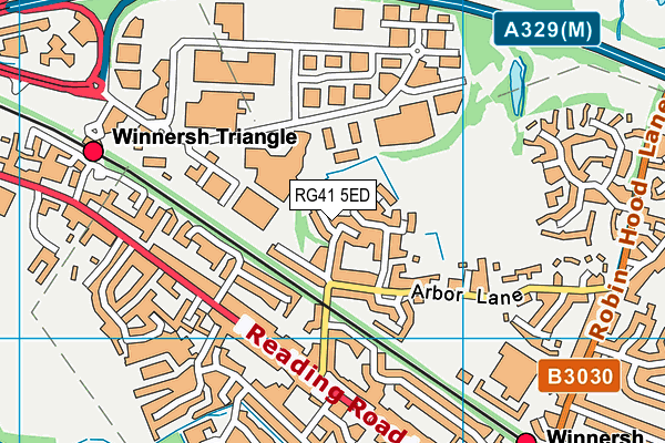 RG41 5ED map - OS VectorMap District (Ordnance Survey)