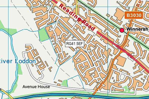 RG41 5EF map - OS VectorMap District (Ordnance Survey)