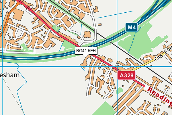 RG41 5EH map - OS VectorMap District (Ordnance Survey)
