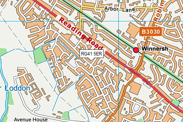 RG41 5ER map - OS VectorMap District (Ordnance Survey)