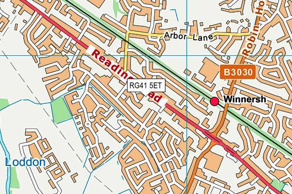 RG41 5ET map - OS VectorMap District (Ordnance Survey)