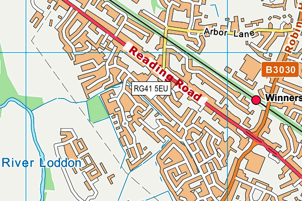 RG41 5EU map - OS VectorMap District (Ordnance Survey)