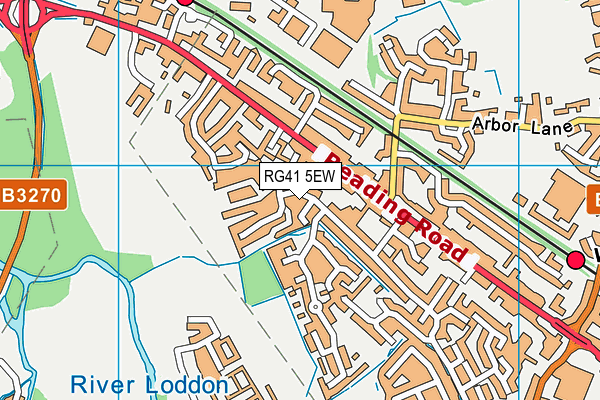 RG41 5EW map - OS VectorMap District (Ordnance Survey)