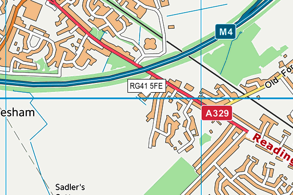 RG41 5FE map - OS VectorMap District (Ordnance Survey)