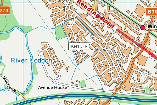 RG41 5FR map - OS VectorMap District (Ordnance Survey)