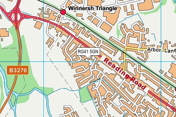 RG41 5GN map - OS VectorMap District (Ordnance Survey)