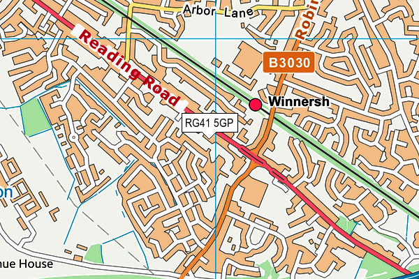 RG41 5GP map - OS VectorMap District (Ordnance Survey)