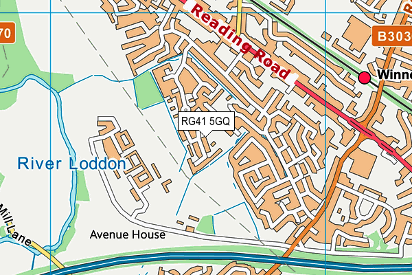 RG41 5GQ map - OS VectorMap District (Ordnance Survey)