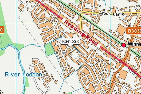 RG41 5GR map - OS VectorMap District (Ordnance Survey)