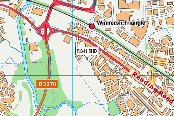 RG41 5HD map - OS VectorMap District (Ordnance Survey)