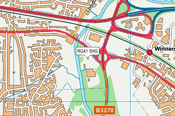 RG41 5HG map - OS VectorMap District (Ordnance Survey)