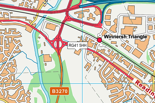 RG41 5HH map - OS VectorMap District (Ordnance Survey)